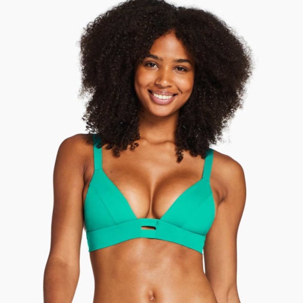 vitamin A Neutra Bikini Top in Emerald EcoLux 6/S